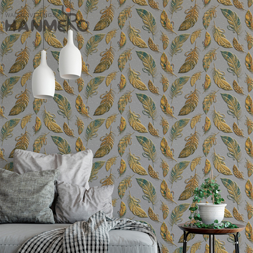 HANMERO PVC New Design Geometric Embossing Modern wallpaper for walls buy online 0.53*9.2M Lounge rooms