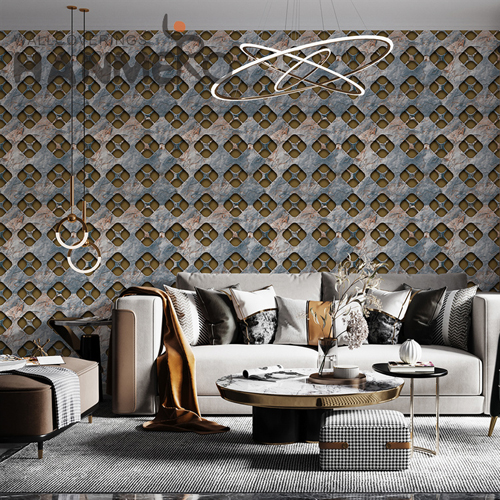 HANMERO 0.53*9.2M New Design Geometric Embossing Modern Lounge rooms PVC bedroom wallpaper websites