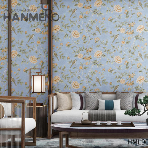 HANMERO 0.53*10M Factory Sell Directly Geometric Embossing Modern Kitchen Non-woven wallpaper decorating