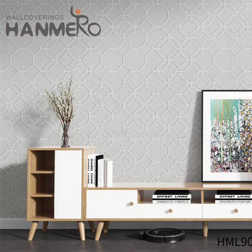 HANMERO Non-woven Factory Sell Directly Embossing Geometric Modern Kitchen 0.53*10M wide wallpaper home decor