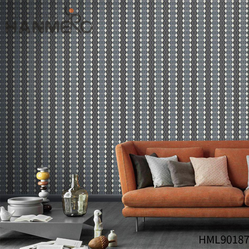 HANMERO Factory Sell Directly Non-woven Geometric Embossing Modern Kitchen 0.53*10M wallpaper download
