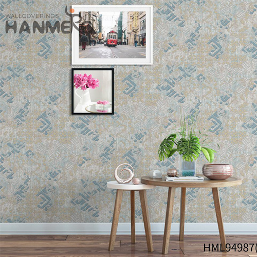 HANMERO PVC wallpaper for bedrooms Landscape Embossing Pastoral Exhibition 1.06*15.6M Removable