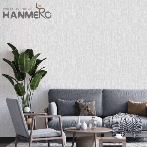HANMERO PVC Fancy Solid Color Embossing Modern Saloon 0.53*10M wallpaper design for bedroom