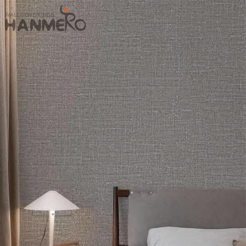 HANMERO PVC 0.53*10M Solid Color Embossing Modern Saloon Fancy company wallpaper