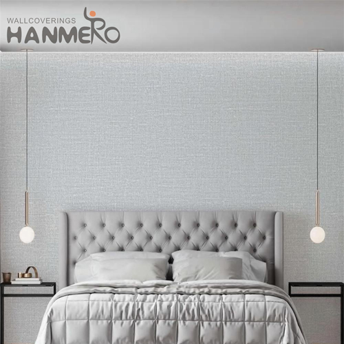 HANMERO PVC Fancy 0.53*10M Embossing Modern Saloon Solid Color wallpaper for walls shop