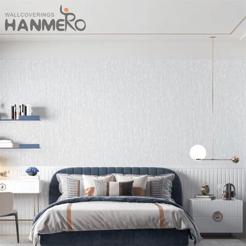 HANMERO PVC Fancy Solid Color Embossing Saloon Modern 0.53*10M wallpaper for shop