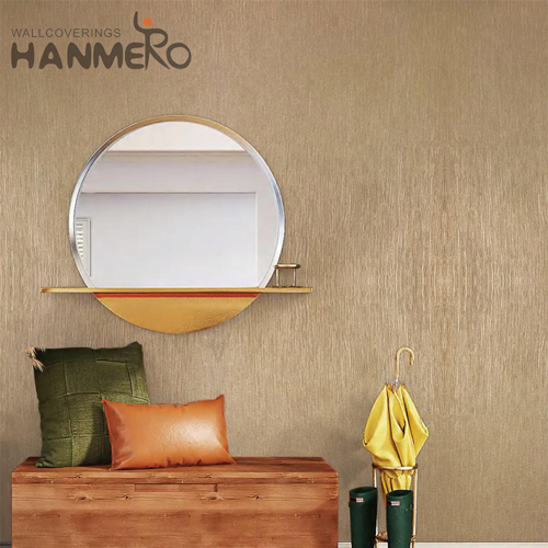 HANMERO PVC Fancy Solid Color Modern Embossing Saloon 0.53*10M black modern wallpaper