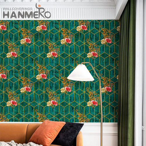 HANMERO PVC 3D Geometric Embossing Modern Photo studio 0.53*9.2M vintage wallpaper