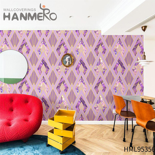 HANMERO PVC 3D Geometric Embossing Modern 0.53*9.2M Photo studio house wall wallpaper