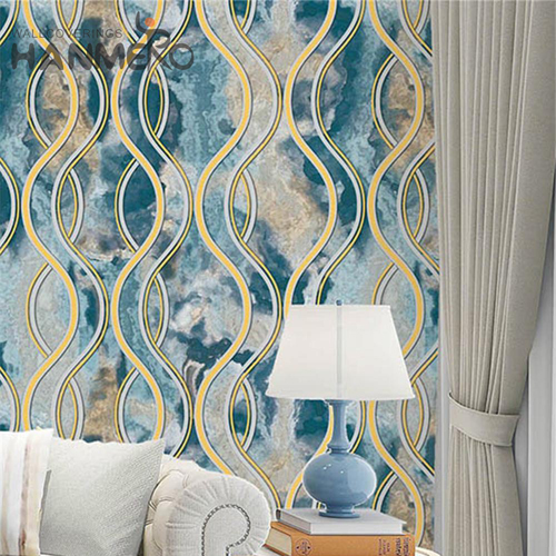 HANMERO 0.53*10M Affordable Geometric Embossing Modern Theatres PVC wallpaper for your house