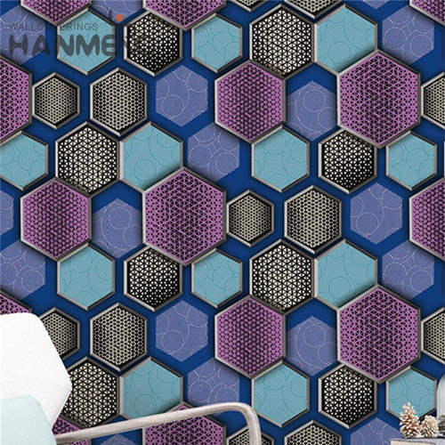 HANMERO PVC Affordable Geometric Embossing 0.53*10M Theatres Modern home wallpaper ideas