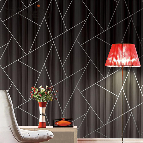 HANMERO PVC Strippable Geometric Embossing bedroom wallpaper websites Cinemas 1.06*15.6M Modern