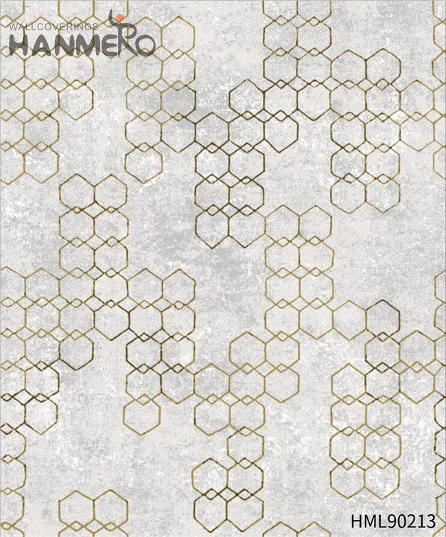 HANMERO Non-woven High Quality Geometric Bronzing European Restaurants 0.53*10M wallpaper samples