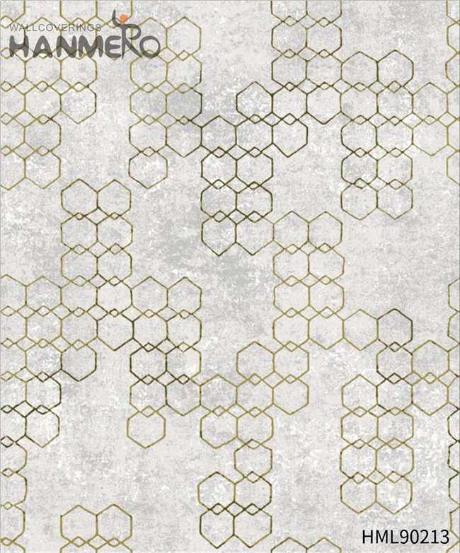 HANMERO Non-woven High Quality Geometric Bronzing European Restaurants 0.53*10M wallpaper samples