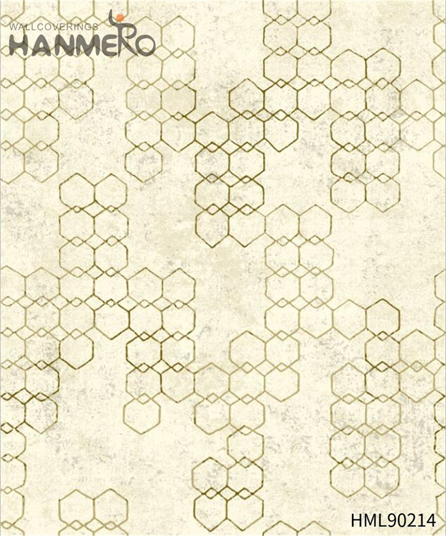 HANMERO wallpaper background High Quality Geometric Bronzing European Restaurants 0.53*10M Non-woven