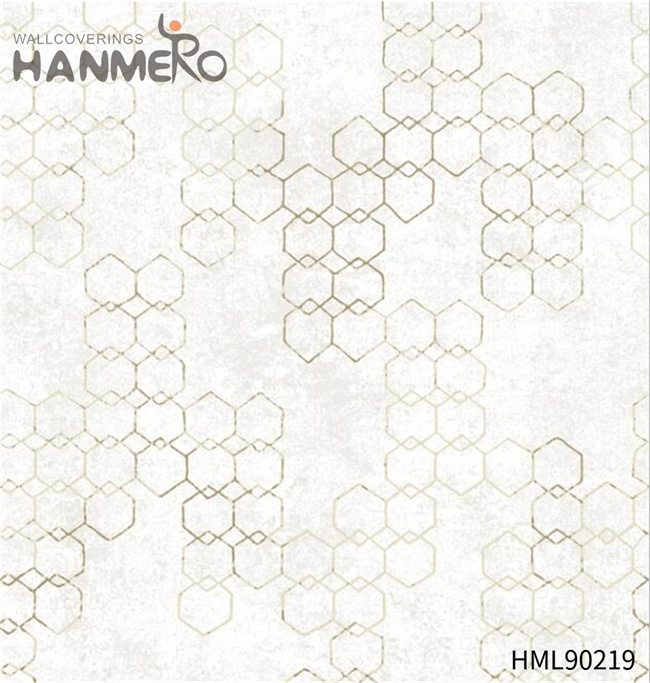 HANMERO Non-woven High Quality Geometric Bronzing European Restaurants modern wallpaper designs 0.53*10M