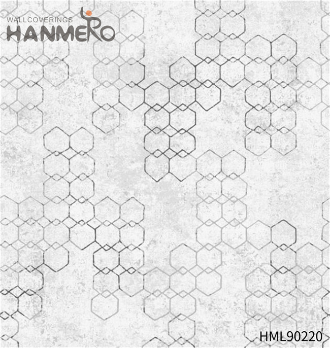 HANMERO 0.53*10M High Quality Geometric Bronzing European Restaurants Non-woven wallpaper website