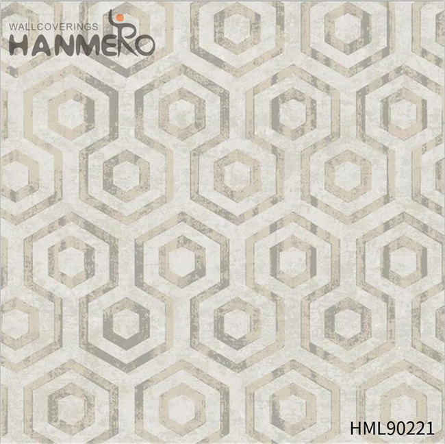HANMERO Non-woven 0.53*10M Geometric Bronzing European Restaurants High Quality wallpaper price