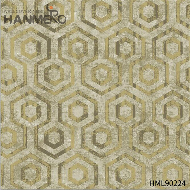 HANMERO Non-woven High Quality Geometric Bronzing 0.53*10M Restaurants European wallpaper for living room