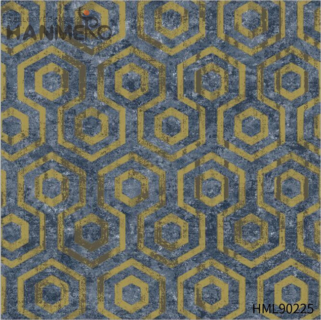 HANMERO Non-woven High Quality Geometric Bronzing European 0.53*10M Restaurants wallpaper room