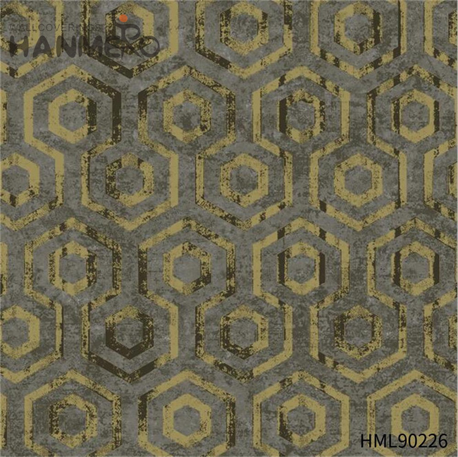 HANMERO Restaurants High Quality Geometric Bronzing European Non-woven 0.53*10M designer wallpaper for walls