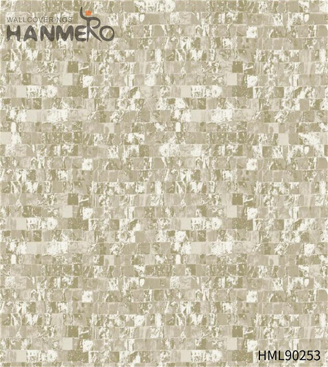 HANMERO High Quality European Restaurants 0.53*10M wallcovering stores Geometric Bronzing Non-woven