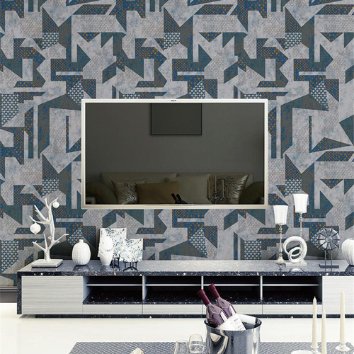 HANMERO PVC wallpaper companies Geometric Rotary Screen Foam Modern Kids Room 0.53*10M New Style