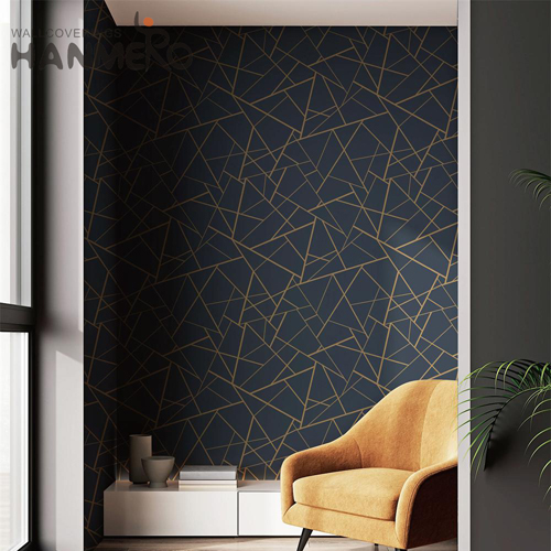 HANMERO PVC Wholesale Geometric Embossing 0.53*10M Lounge rooms Classic bedroom wallpaper online