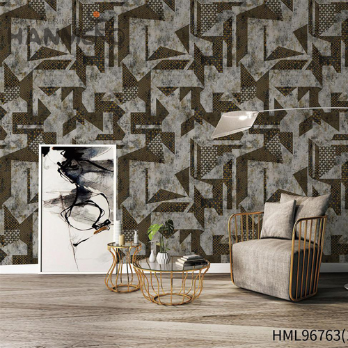 HANMERO PVC Seller wallpaper at home walls Wet Embossing Pastoral Home 0.53*10M Geometric