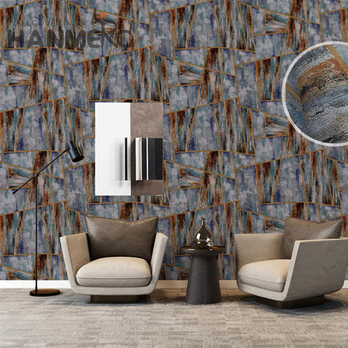 HANMERO PVC High Quality Geometric wallpaper wallpaper wallpaper European Photo studio 0.53*10M Rotary Screen Foam