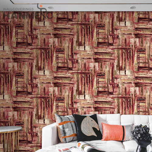 HANMERO PVC Manufacturer Geometric wallpaper designs for home interiors Modern Cinemas 0.53*10M Embossing