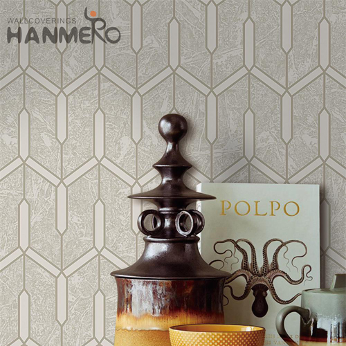 HANMERO PVC New Style 0.53*10M Embossing Modern House Geometric latest wallpaper designs for walls