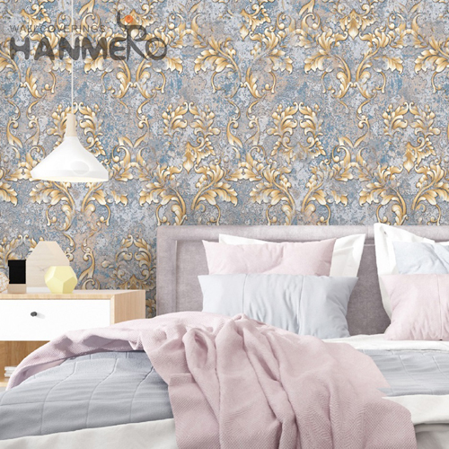 HANMERO PVC Simple Geometric Embossing European Exhibition 0.53*10M wallpaper for walls online