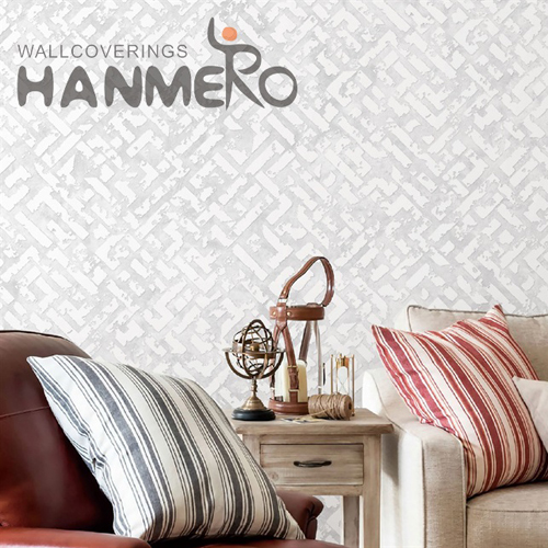 HANMERO 0.53*10M Factory Sell Directly Geometric Embossing Classic Kids Room PVC beautiful wallpapers