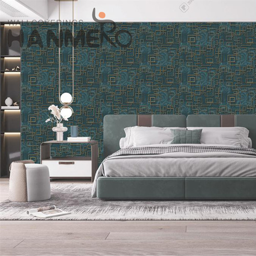 HANMERO PVC Removable Geometric Embossing Modern wallpaper for house 0.53*10M Bed Room