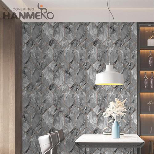 HANMERO PVC Modern Geometric Embossing Removable Bed Room 0.53*10M wallpaper unique designs