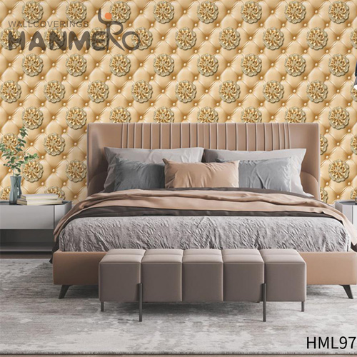 HANMERO PVC Embossing Geometric Removable Modern Bed Room 0.53*10M black border wallpaper