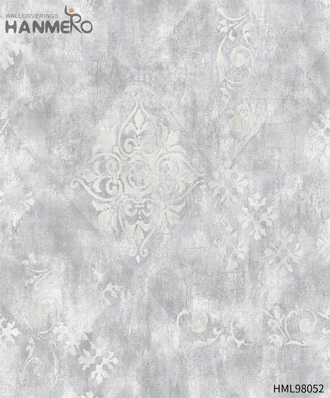 HANMERO PVC Dealer Geometric Embossing Home Modern 0.53*10M white wallpaper for walls