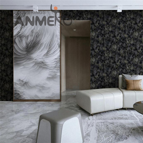 HANMERO PVC Manufacturer Landscape Embossing Modern Living Room 0.53*10M where to buy wallpaper