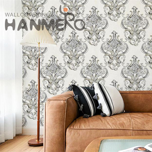 HANMERO PVC Professional Supplier Flowers Embossing Modern shopping wallpaper 1.06M TV Background