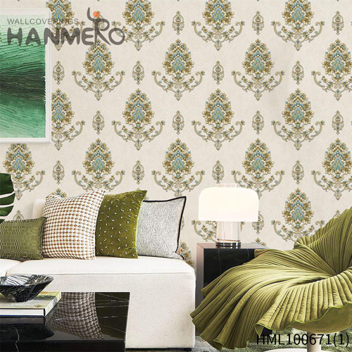 HANMERO PVC Professional Supplier Flowers 1.06M Modern TV Background Embossing wallpapers for rooms designs
