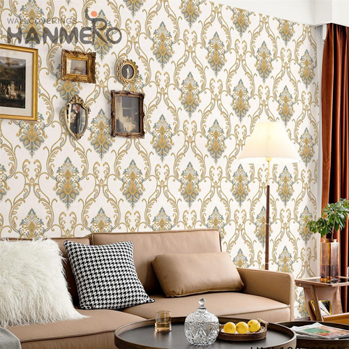 HANMERO PVC Decoration Hallways Embossing European Flowers 1.06M latest wallpapers for walls