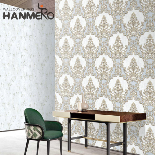 HANMERO PVC Simple Flowers Embossing Pastoral Nightclub 1.06M wallcovering