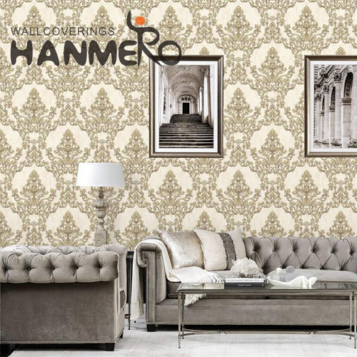 HANMERO purple wallpaper Simple Flowers Embossing Pastoral Nightclub 1.06M PVC