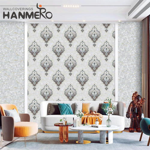 HANMERO 1.06M Simple Flowers Embossing Pastoral Nightclub PVC wallpaper designs for kitchen