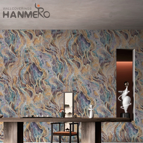 HANMERO PVC Professional Landscape Embossing Pastoral Lounge rooms 0.53*10M wallpaper bedroom