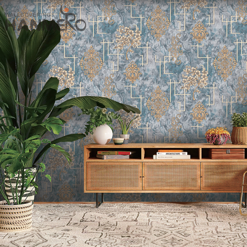 HANMERO PVC Professional Landscape Embossing Pastoral designer home wallpaper 0.53*10M Lounge rooms