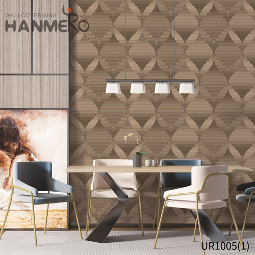HANMERO Non-woven background wallpaper Geometric Embossing Modern Lounge rooms 0.53*10M Professional