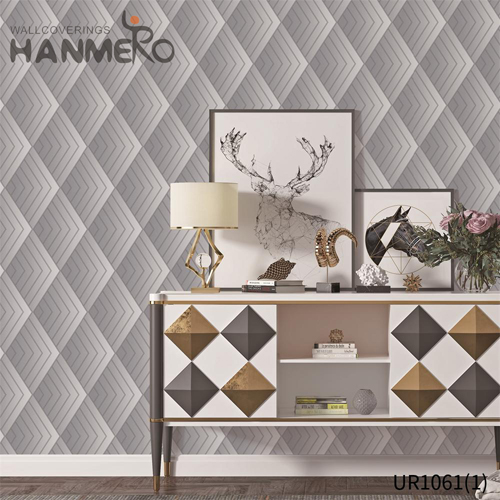 HANMERO Modern Professional Geometric Embossing Non-woven Lounge rooms 0.53*10M modern house wallpaper