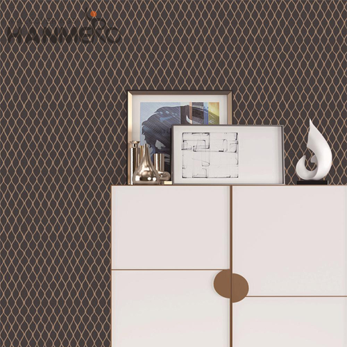 HANMERO Non-woven Embossing Geometric Professional Modern Restaurants 0.53*10M house decoration wallpaper